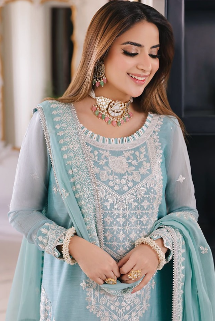 CHIFFON Suit With MALAI Trouser