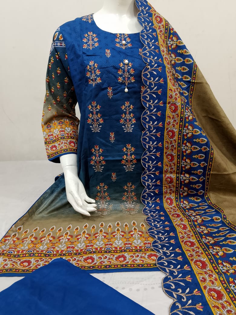 EMBROIDED CUT WORK DUPATTA'S  EMBROIDERY