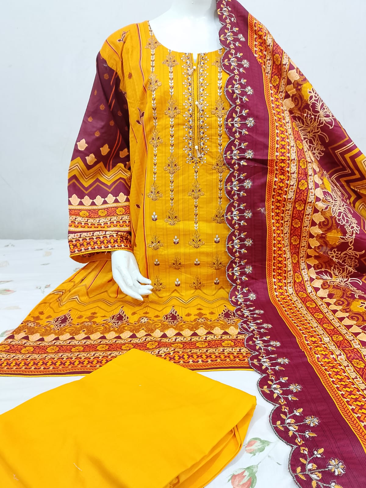 EMBROIDED CUT WORK DUPATTA'S  EMBROIDERY