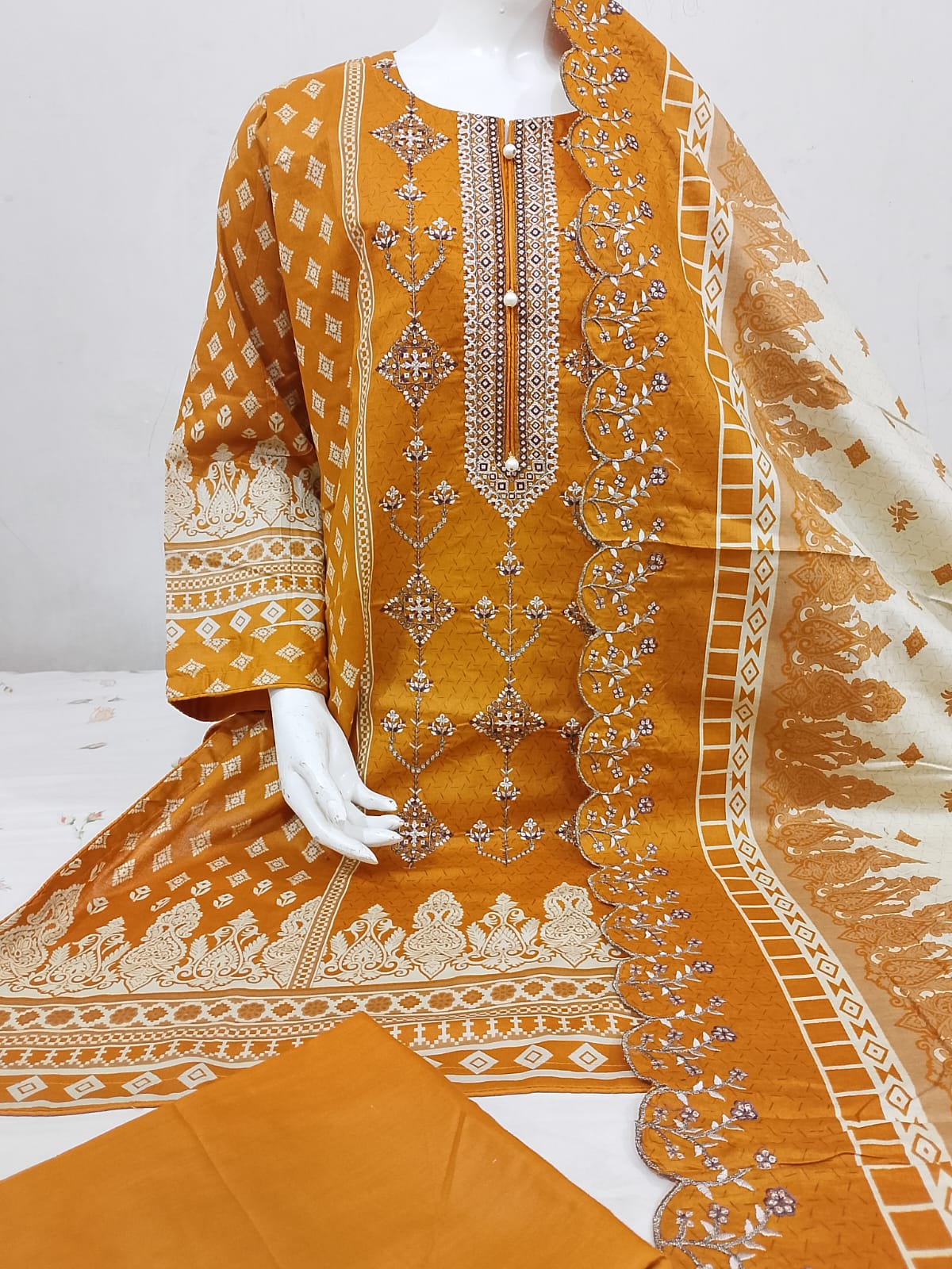 EMBROIDED CUT WORK DUPATTA'S  EMBROIDERY