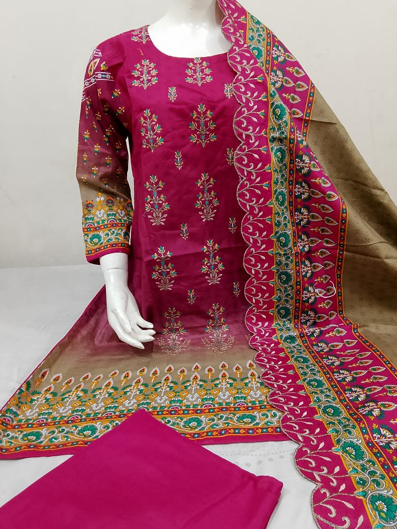 EMBROIDED CUT WORK DUPATTA'S  EMBROIDERY